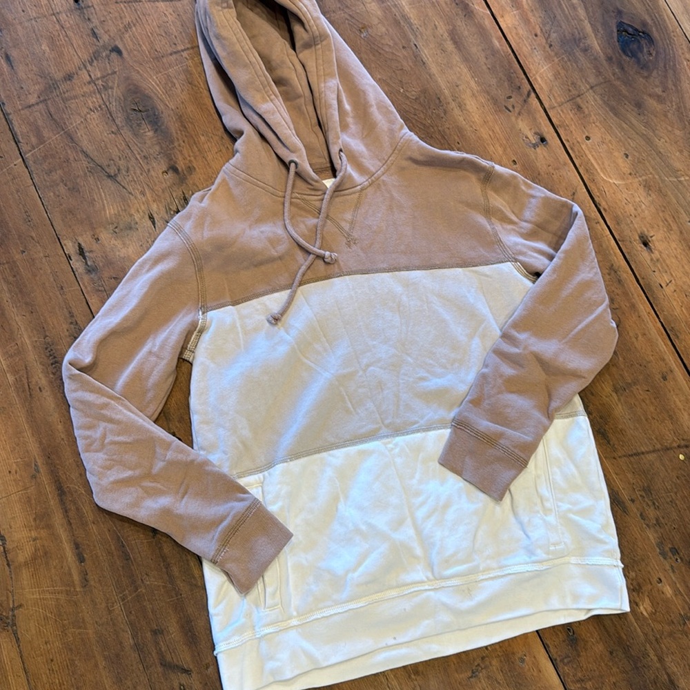 Abercrombie & Fitch Neutral Colored Hoodie Sweatshirt
